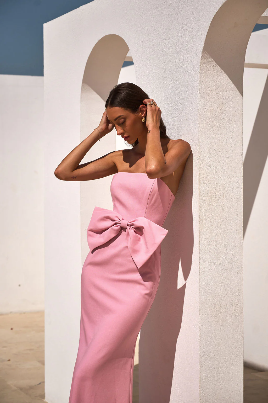 BELLE BOW DRESS PINK - Image 4