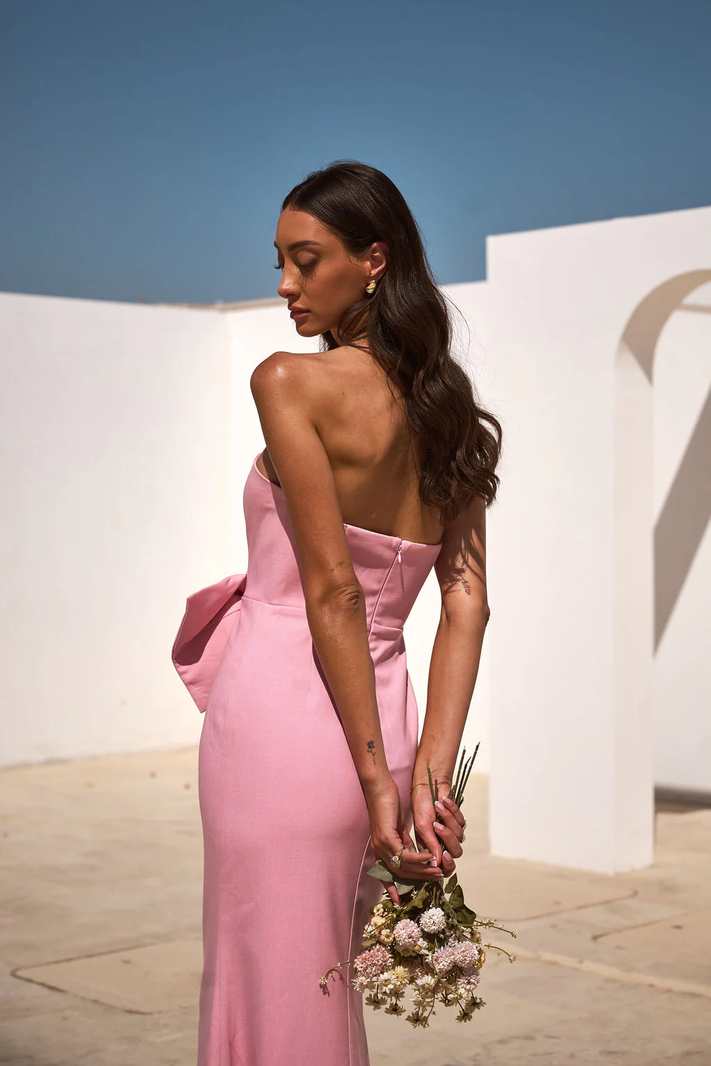 BELLE BOW DRESS PINK - Image 8