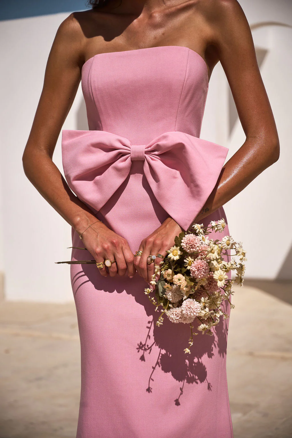 BELLE BOW DRESS PINK - Image 9