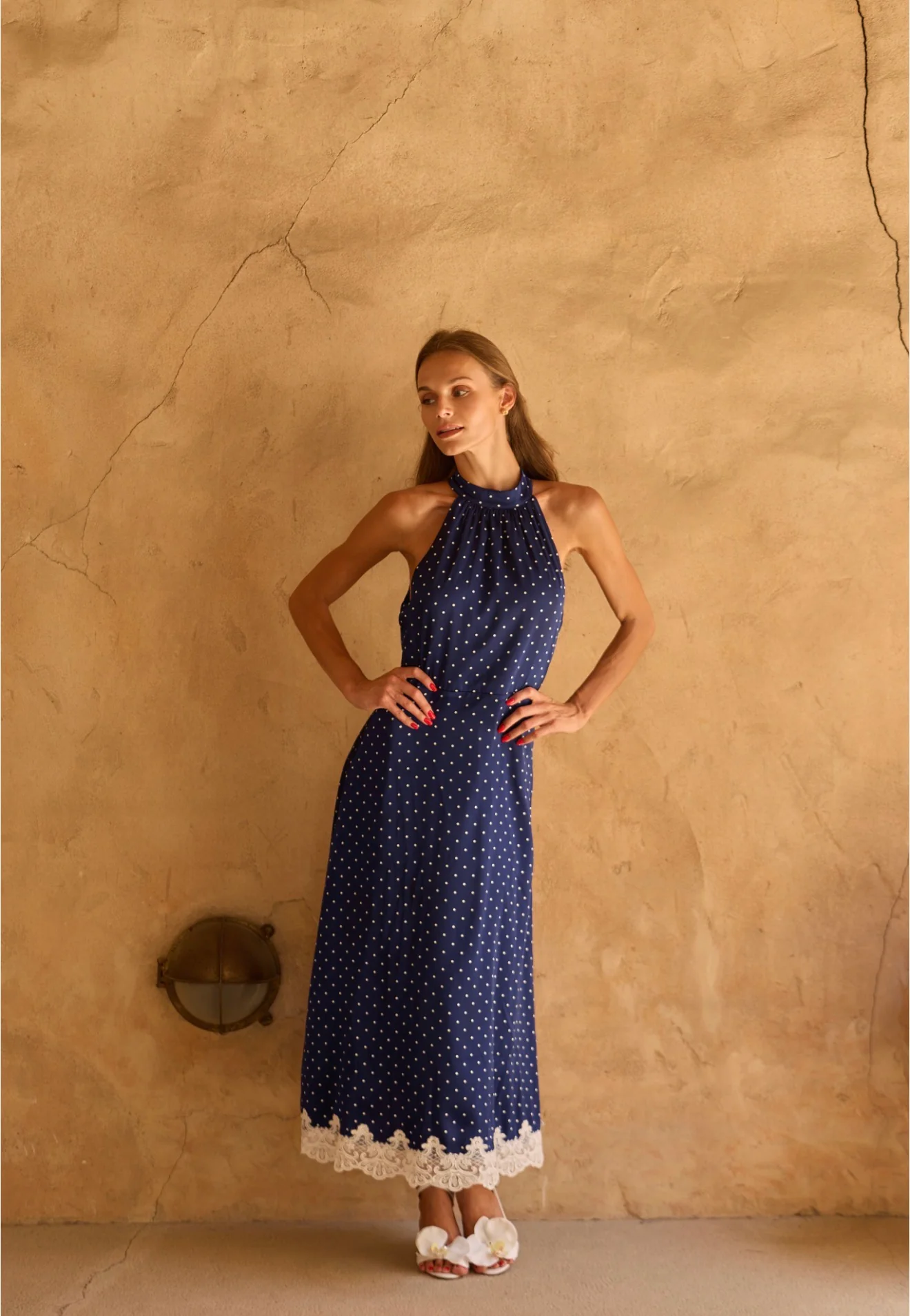 POLKA DOT DRESS WITH LACE - Image 3