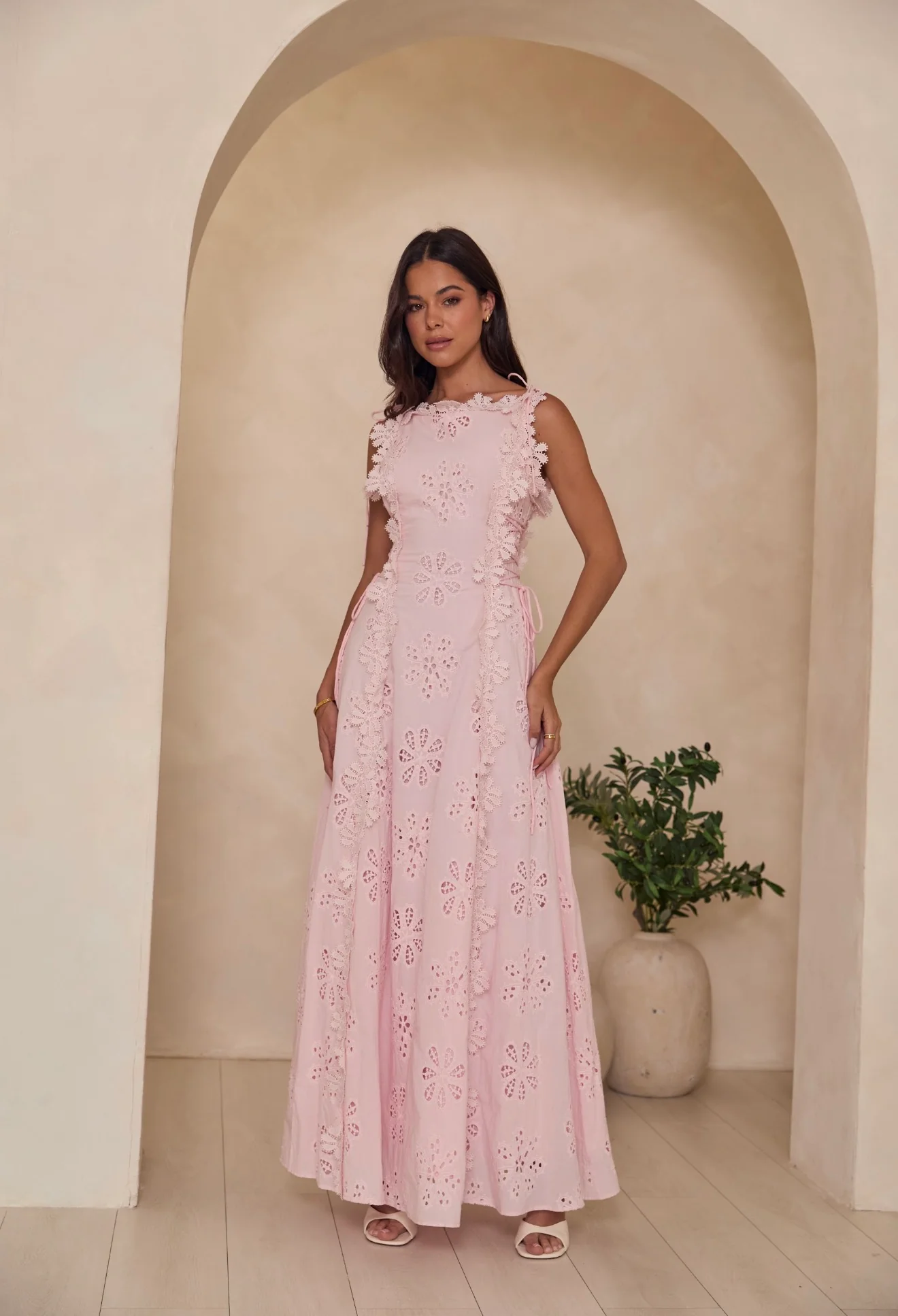 THE RIVIERIA MAXI DRESS PINK - Image 10