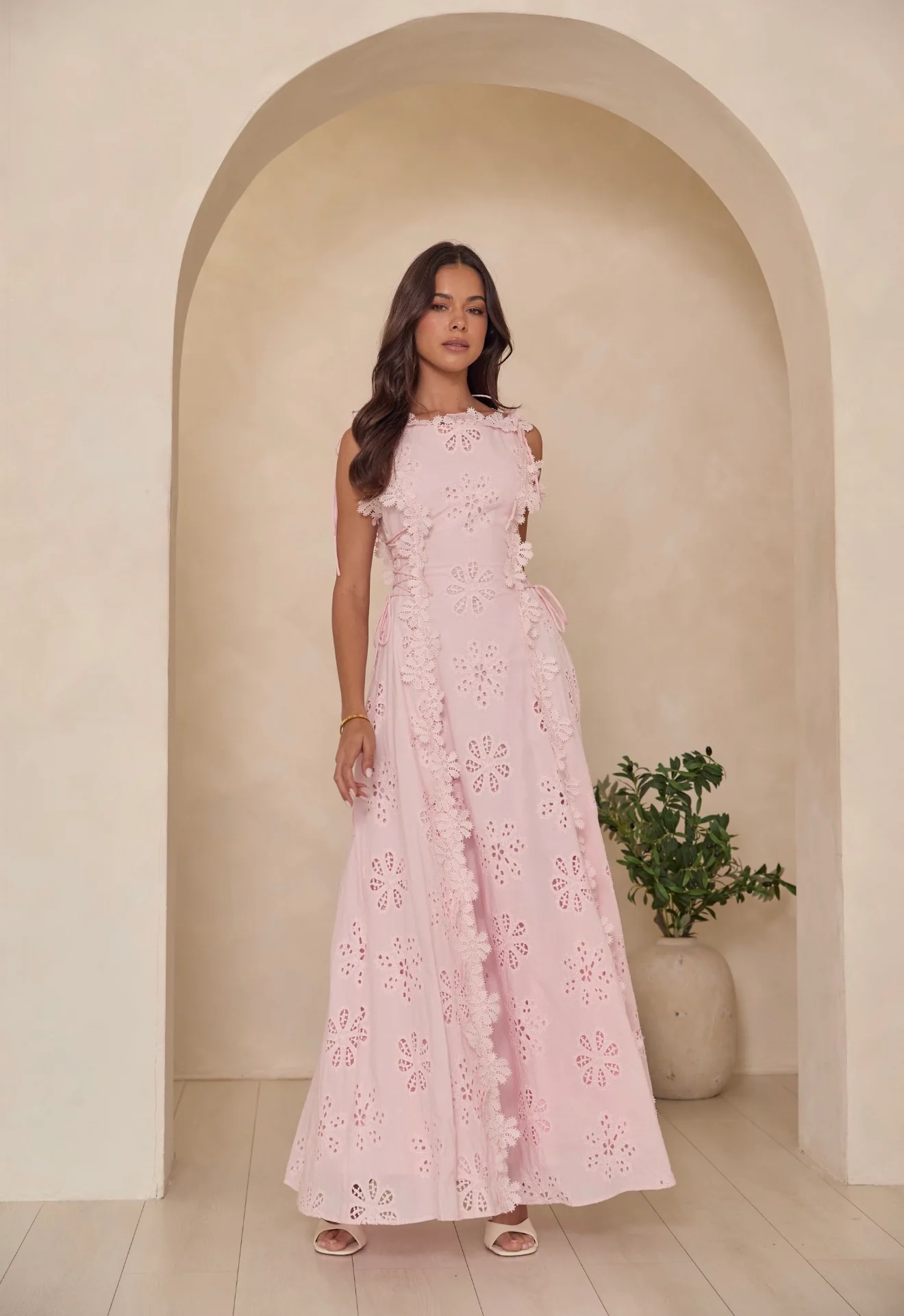 THE RIVIERIA MAXI DRESS PINK - Image 11