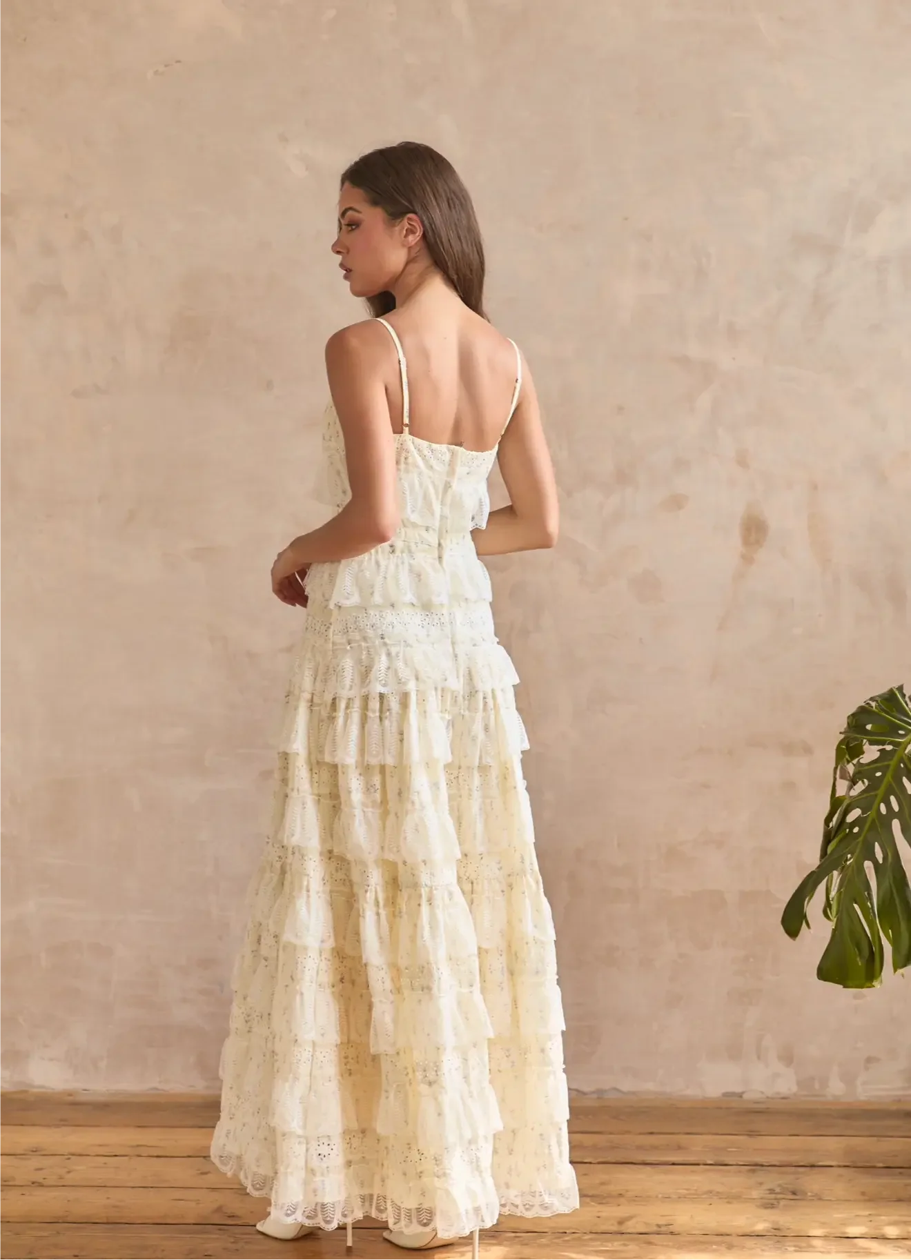 LOVETTE MAXI LACE DRESS YELLOW - Image 2
